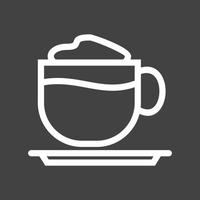 Latte Line Inverted Icon vector