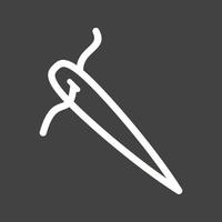 Needle Line Inverted Icon vector