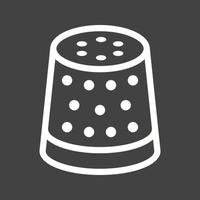 Thimble Line Inverted Icon vector