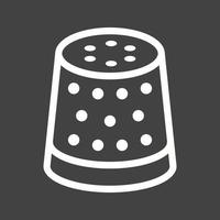 Thimble Line Inverted Icon vector