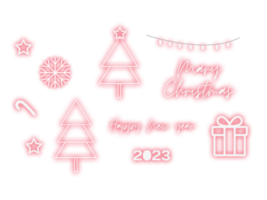 Kerstmis decoratie neon, decoratie icoon, kerst icoon png