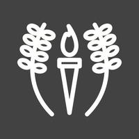 Olympic Torch Line Inverted Icon vector