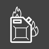 Fuel to Fire Line Inverted Icon vector