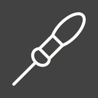 Bradawl Line Inverted Icon vector