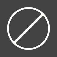 Prohibited Line Inverted Icon vector