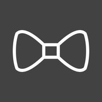 Bow Tie Line Inverted Icon vector