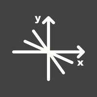 Linear Function Line Inverted Icon vector