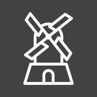 Windmill Line Inverted Icon vector