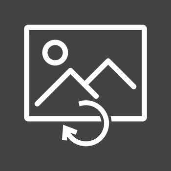 Reload Image Line Inverted Icon vector