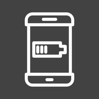 Battery Indicator Line Inverted Icon vector