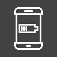 Battery Indicator Line Inverted Icon vector