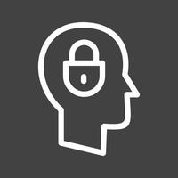 Confidentiality Line Inverted Icon vector