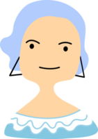 Illustration of a woman in cartoon style. png