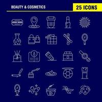 Beauty And Cosmetics Line Icons Set For Infographics Mobile UXUI Kit And Print Design Include Blade Cut Razor Cosmetic Location Cosmetic Beauty Bath Icon Set Vector