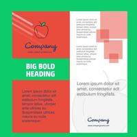 Apple Company Brochure Title Page Design Company profile annual report presentations leaflet Vector Background