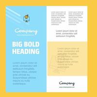 FInd location Business Company Poster Template with place for text and images vector background