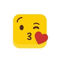vector de diseño de icono de emoji de amor