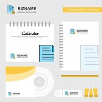 Document Logo Calendar Template CD Cover Diary and USB Brand Stationary Package Design Vector Template