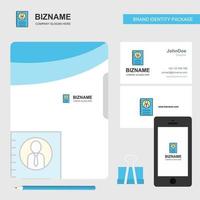 Personal diary Business Logo File Cover Visiting Card and Mobile App Design Vector Illustration