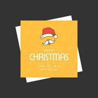 Christmas card design with elegant design and yellow background vector