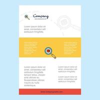 Template layout for Search item comany profile annual report presentations leaflet Brochure Vector Background