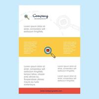 Template layout for Search item comany profile annual report presentations leaflet Brochure Vector Background