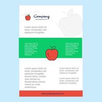 Template layout for Apple comany profile annual report presentations leaflet Brochure Vector Background