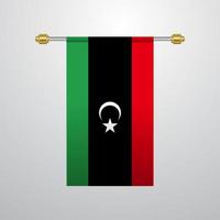 Libya hanging Flag vector