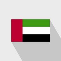 vector de diseño de larga sombra de bandera de los emiratos árabes unidos