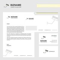 CCTV Business Letterhead Envelope and visiting Card Design vector template