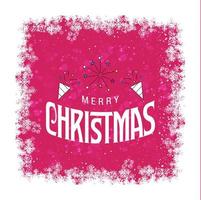 Merry Christmas card with creative design and purple background vector