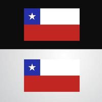 diseño de banner de bandera de chile vector