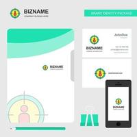 Target Business Logo File Cover Visiting Card and Mobile App Design Vector Illustration