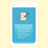 Writing on notes mobile vertical banner design design Vector
