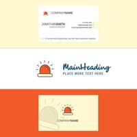 Beautiful Siren Logo and business card vertical Design Vector