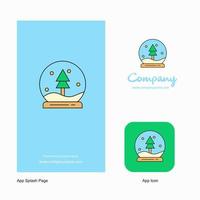 Christmas globe Company Logo App Icon and Splash Page Design Creative Business App Design Elements vector