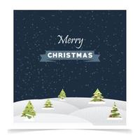 Merry Christmas card with creative design vector