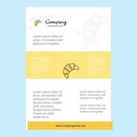 Template layout for Bun comany profile annual report presentations leaflet Brochure Vector Background