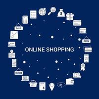 Creative Online Shopping icon Background vector