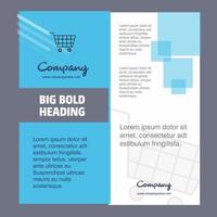 Cart Company Brochure Title Page Design Company profile annual report presentations leaflet Vector Background