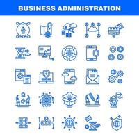 Business Administration Line Icons Set For Infographics Mobile UXUI Kit And Print Design Include Chess Setting Gear Setting Board Game Credit Card Eps 10 Vector