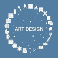 Art Design Icon Set Infographic Vector Template