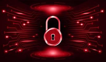 Modern Cybersecurity Technology Background with padlock vector