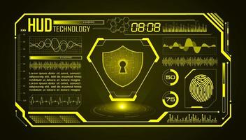 Modern HUD Technology Screen Background vector