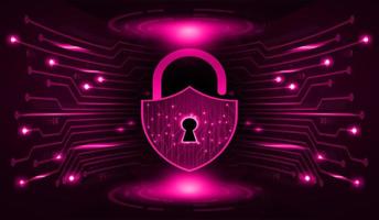 Modern Cybersecurity Technology Background with padlock vector