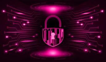 Modern Cybersecurity Technology Background with padlock vector