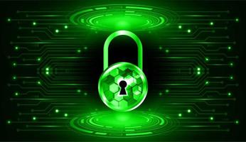 Modern Cybersecurity Technology Background with lock vector