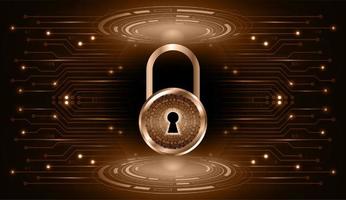 Modern Cybersecurity Technology Background with lock vector