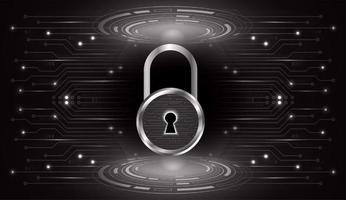 Modern Cybersecurity Technology Background with lock vector