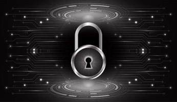 Modern Cybersecurity Technology Background with lock vector